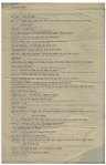 Moe Howard's 8pp. of Scripts & Notes, Circa 1940s-50s, Mostly for Three Stooges Stage Performances -- Includes ''Stooges Chorus'', ''Slapping Scene'' & Jokes -- Very Good Condition